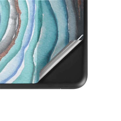 Turquoise Watercolor Geode Google Pixelbook Go Skin